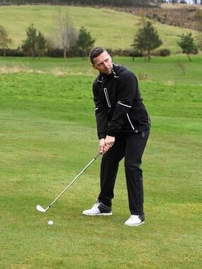 ProQuip PX9 StormForce Jacket L Black Genesis Scottish Open Golf NWT